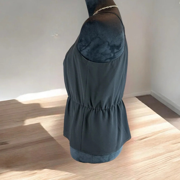 Naked Zebra Women’s Frill Blouse with Knotted Straps in Black Size Medium - Picture 2 of 7